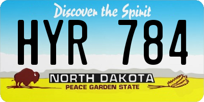 ND license plate HYR784