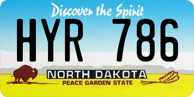 ND license plate HYR786