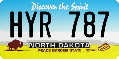 ND license plate HYR787