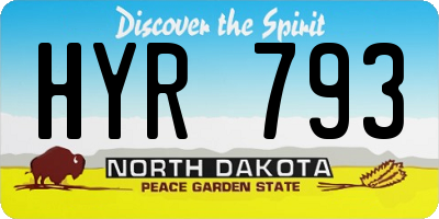 ND license plate HYR793