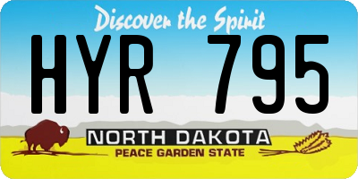 ND license plate HYR795