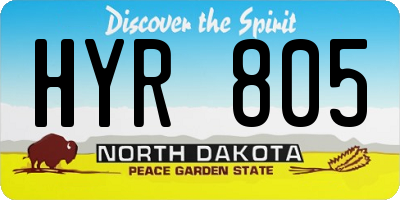 ND license plate HYR805