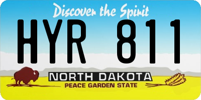 ND license plate HYR811