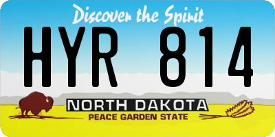 ND license plate HYR814