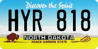 ND license plate HYR818