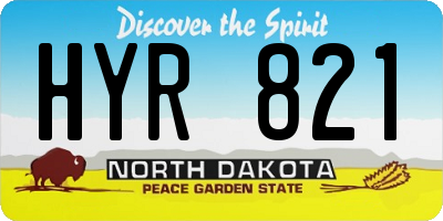 ND license plate HYR821