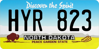 ND license plate HYR823