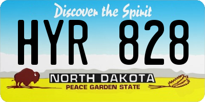 ND license plate HYR828