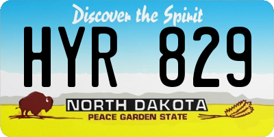 ND license plate HYR829