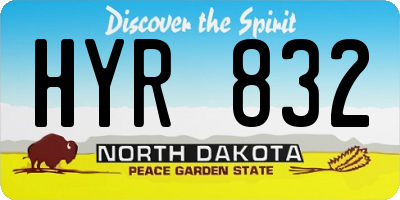 ND license plate HYR832
