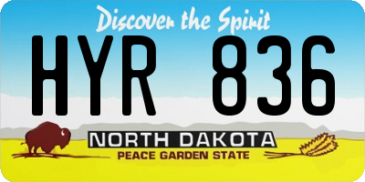 ND license plate HYR836