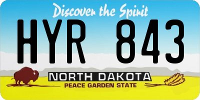 ND license plate HYR843