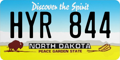 ND license plate HYR844