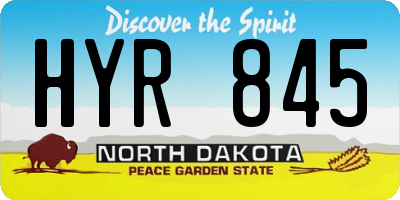 ND license plate HYR845