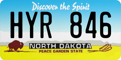 ND license plate HYR846