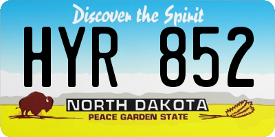 ND license plate HYR852