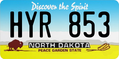 ND license plate HYR853