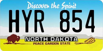 ND license plate HYR854