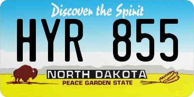 ND license plate HYR855