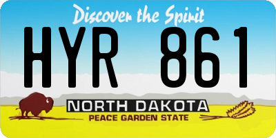 ND license plate HYR861
