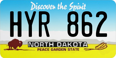 ND license plate HYR862