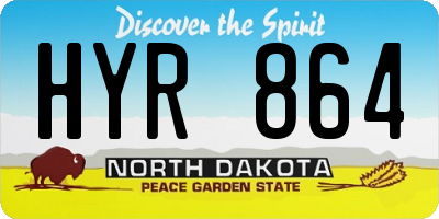 ND license plate HYR864