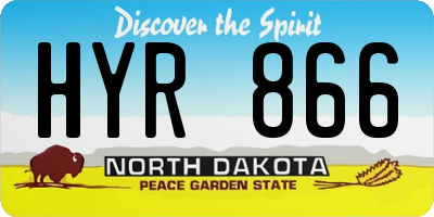 ND license plate HYR866