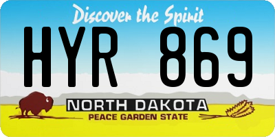 ND license plate HYR869