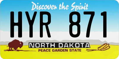 ND license plate HYR871