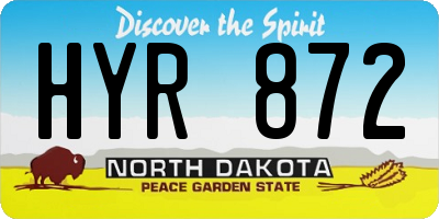 ND license plate HYR872