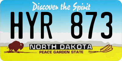 ND license plate HYR873