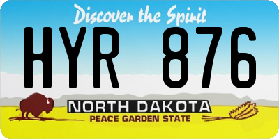 ND license plate HYR876