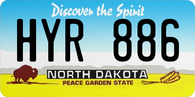 ND license plate HYR886