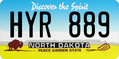 ND license plate HYR889