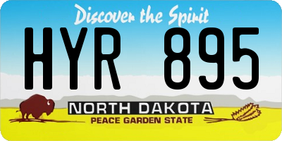 ND license plate HYR895