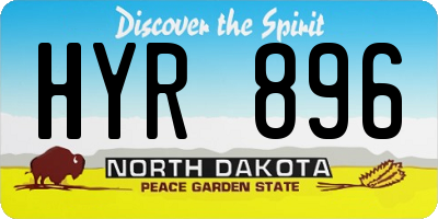 ND license plate HYR896
