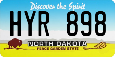 ND license plate HYR898