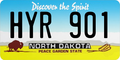 ND license plate HYR901