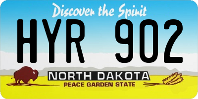 ND license plate HYR902