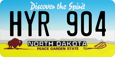 ND license plate HYR904