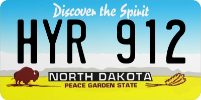 ND license plate HYR912