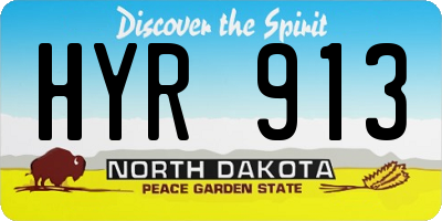 ND license plate HYR913