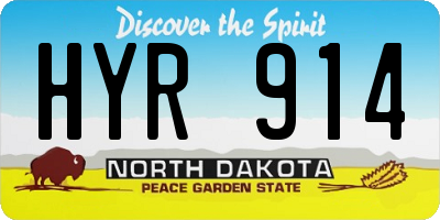 ND license plate HYR914