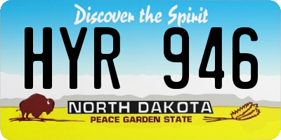 ND license plate HYR946