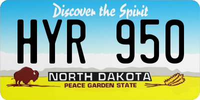 ND license plate HYR950