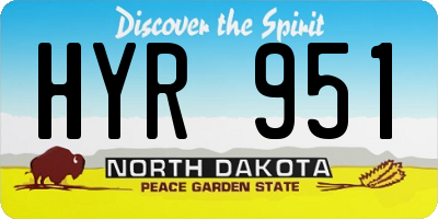 ND license plate HYR951