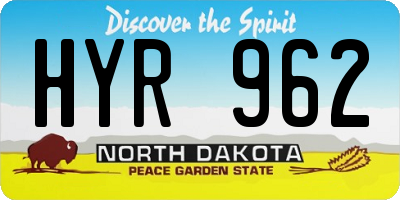 ND license plate HYR962