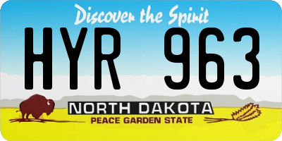 ND license plate HYR963