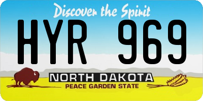 ND license plate HYR969