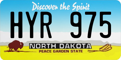 ND license plate HYR975